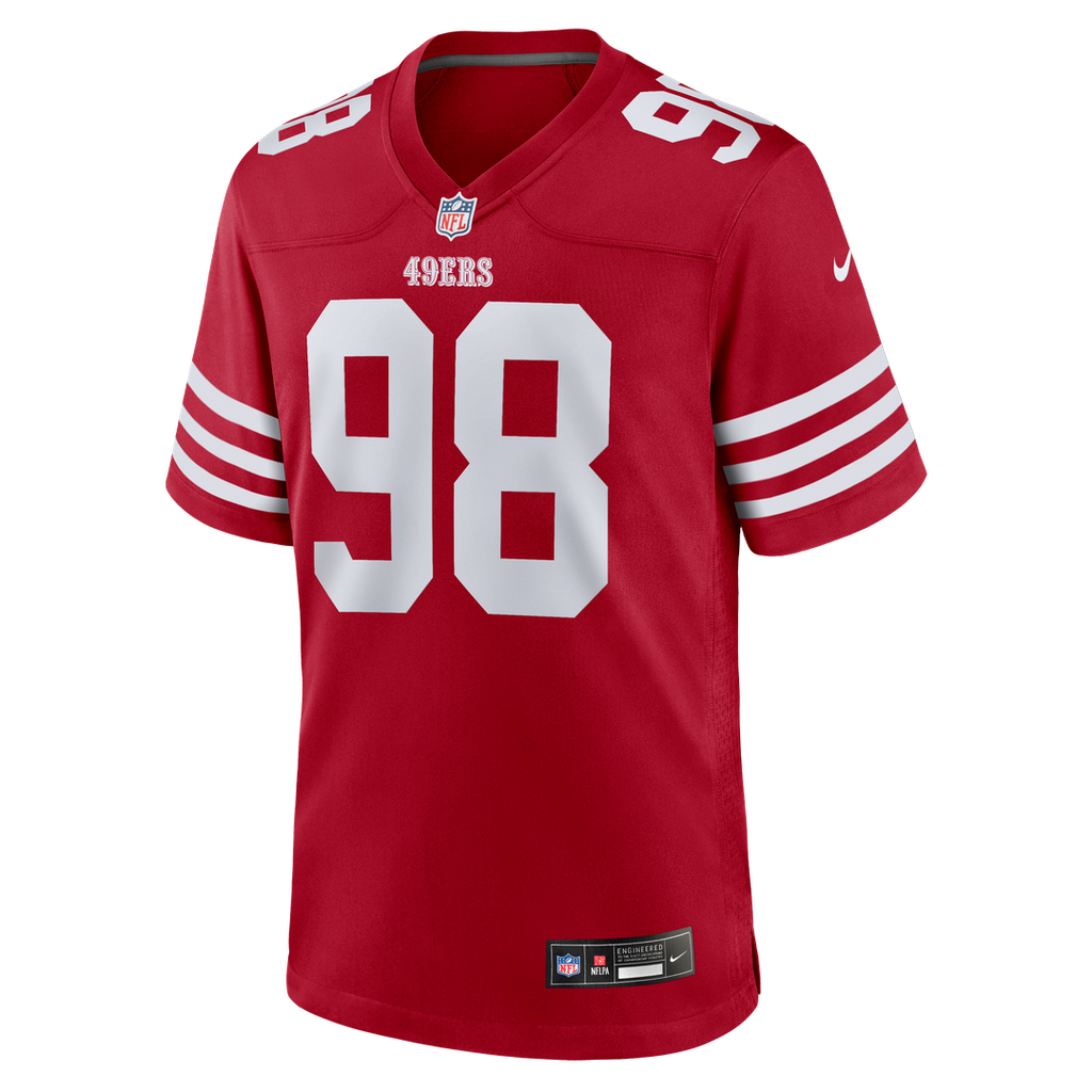Mykel Williams San Francisco 49ers Nike Team Game Jersey - Scarlet Official NFL Team Apparel Football Fan Gear
