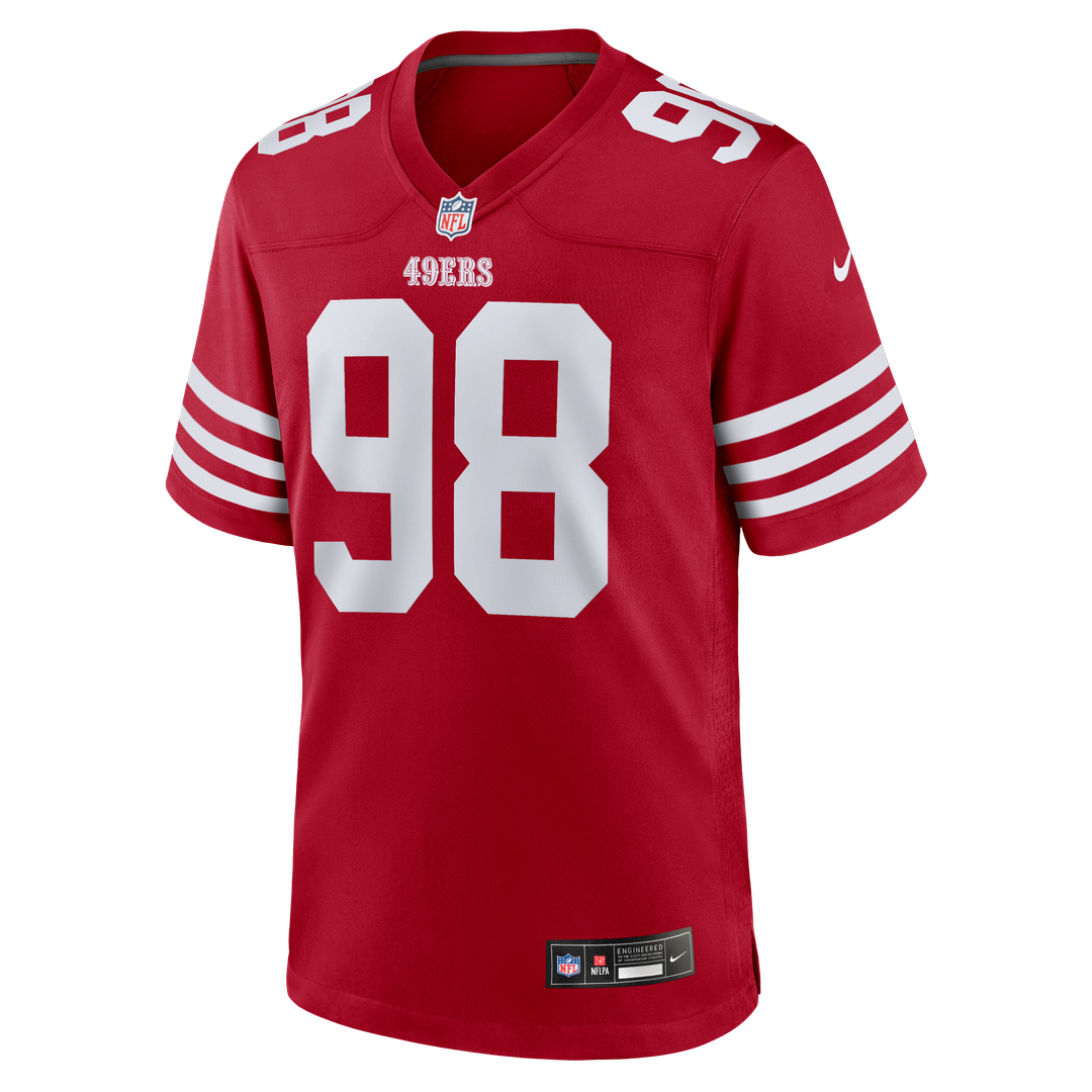 Mykel Williams San Francisco 49ers Nike Team Game Jersey - Scarlet Official NFL Team Apparel Football Fan Gear