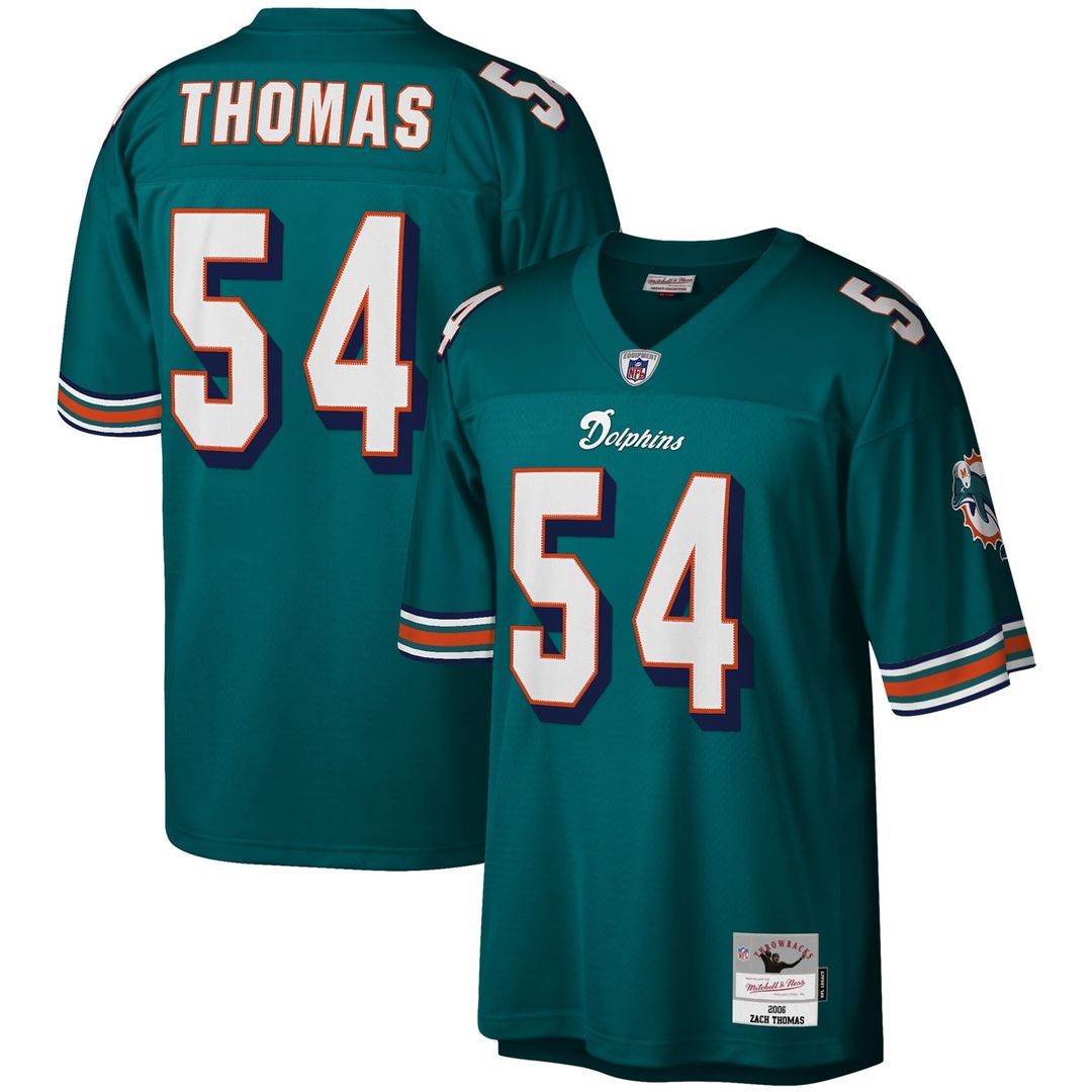 Zach Thomas Miami Dolphins Mitchell & Ness Legacy Replica Jersey - Orange Official NFL Team Apparel Football Fan Gear