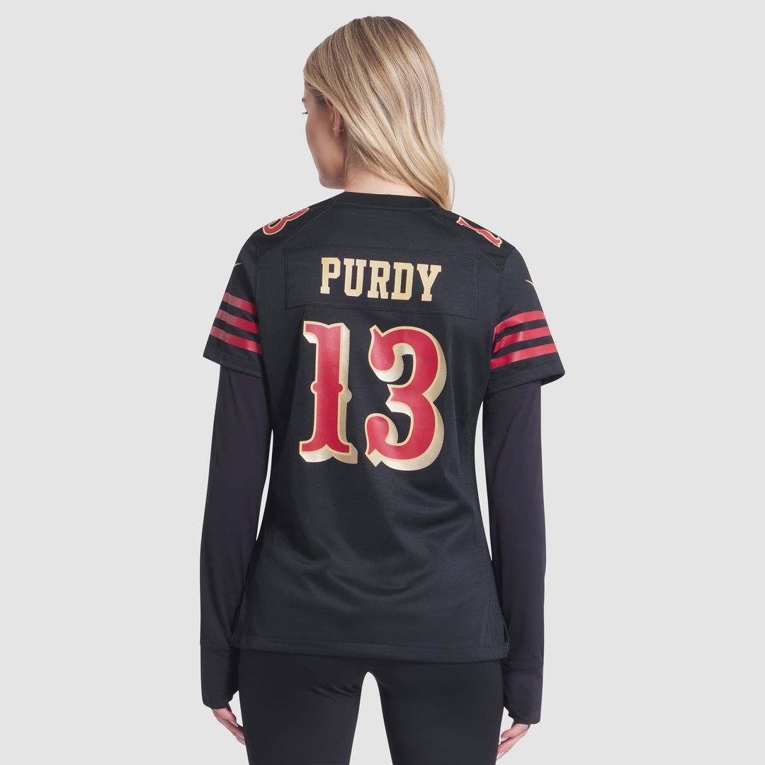 Brock Purdy San Francisco 49ers Nike Women's 2025 Rivalries Collection Game Jersey - Black Official NFL Team Apparel Football Fan Gear