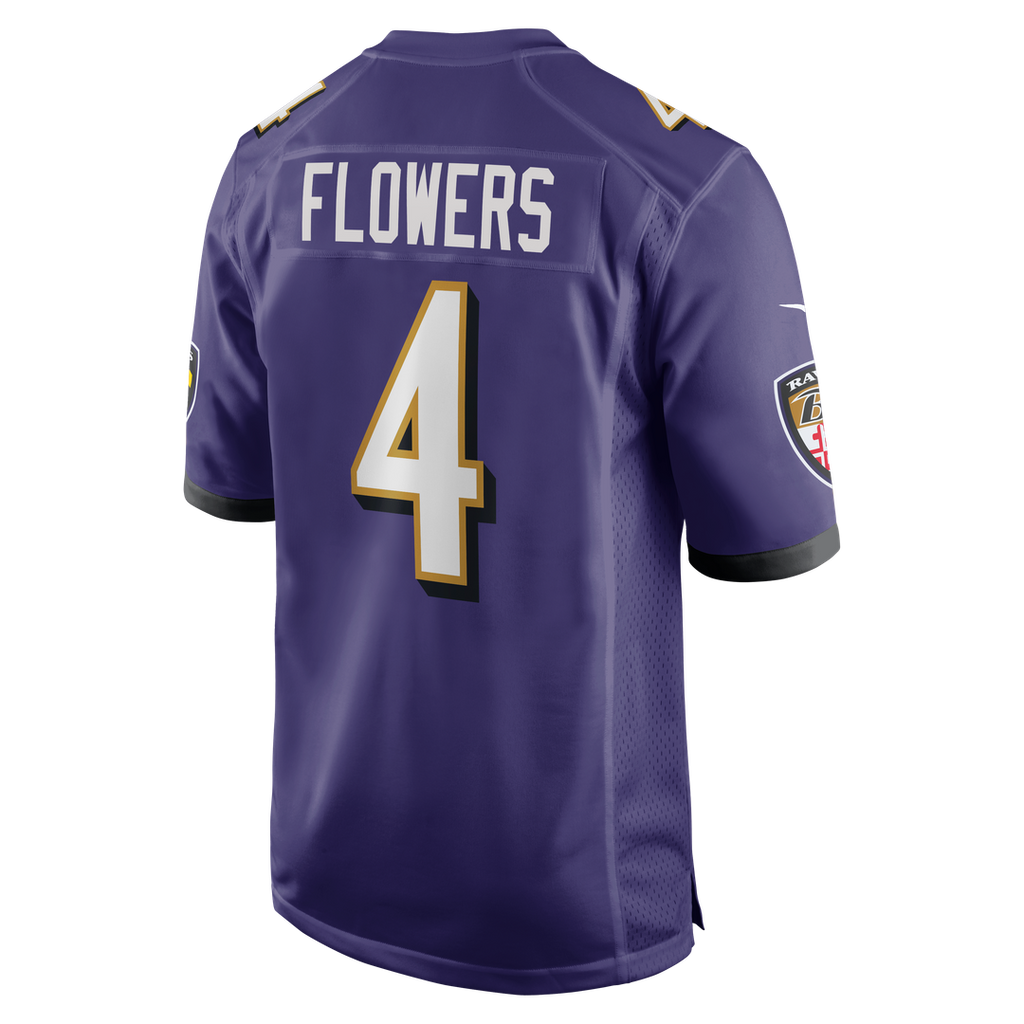 Zay Flowers Baltimore Ravens Nike Game Jersey - Purple Official NFL Team Apparel Football Fan Gear