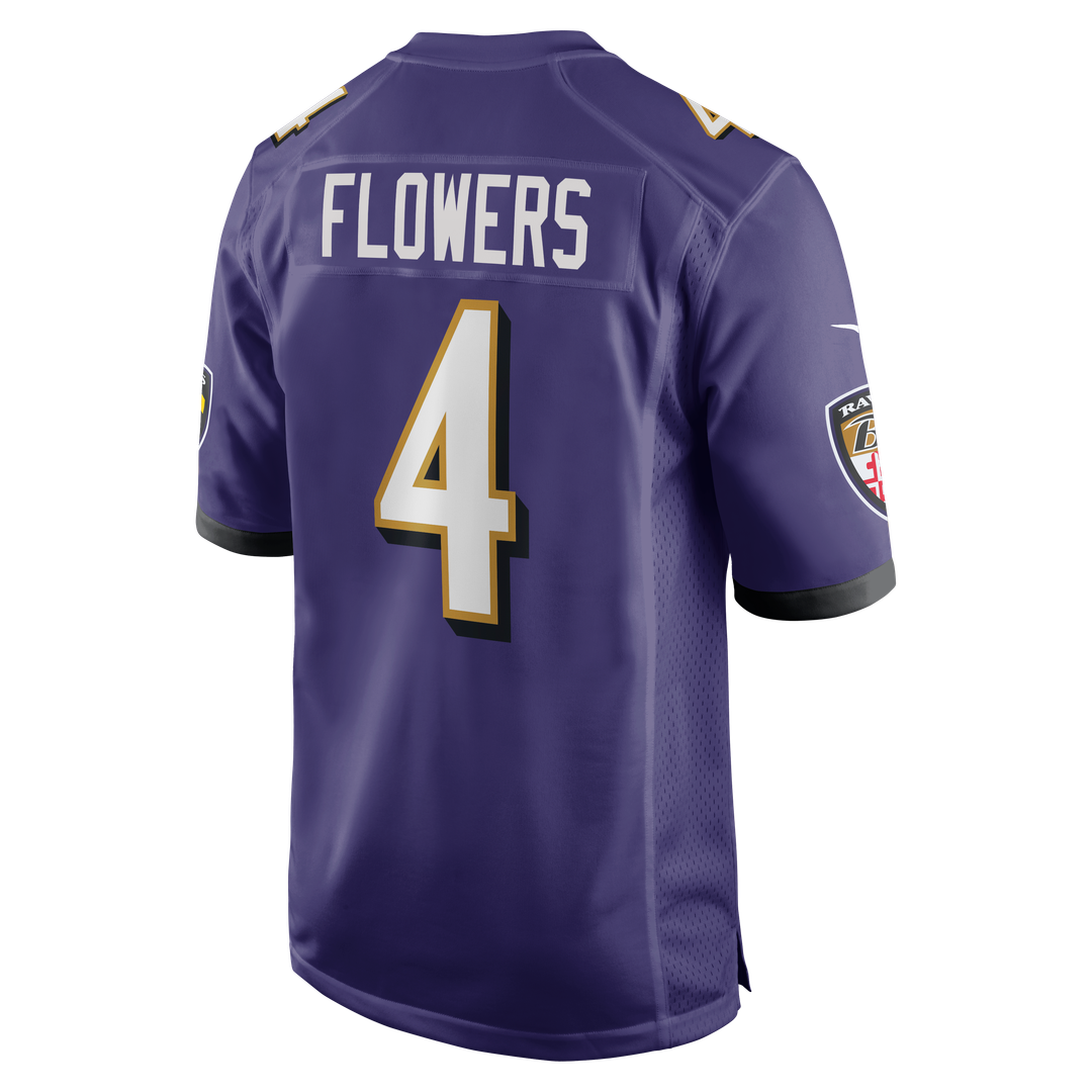 Zay Flowers Baltimore Ravens Nike Game Jersey - Purple Official NFL Team Apparel Football Fan Gear