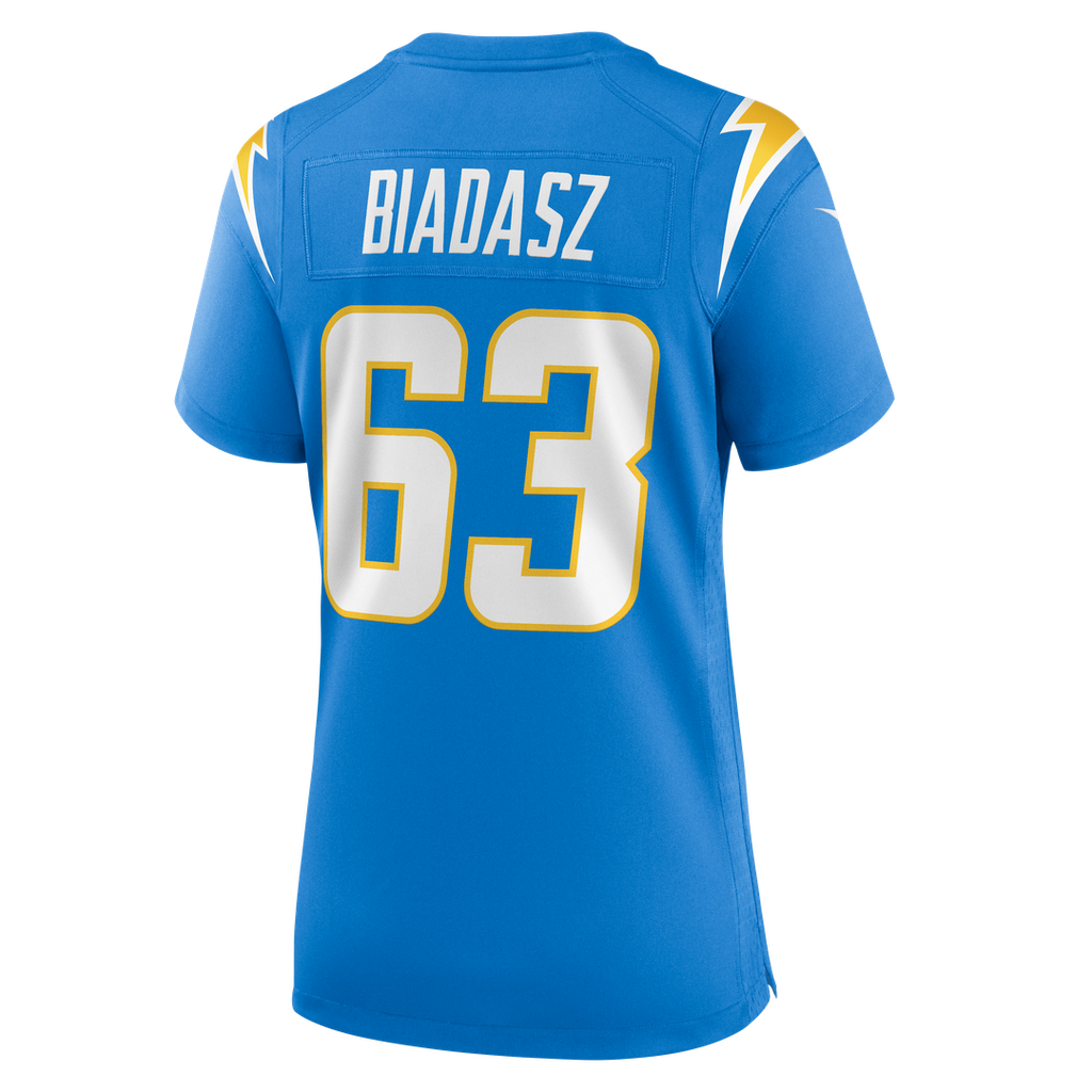 Tyler Biadasz Los Angeles Chargers Nike Women's Team Game Jersey - Powder Blue Official NFL Team Apparel Football Fan Gear