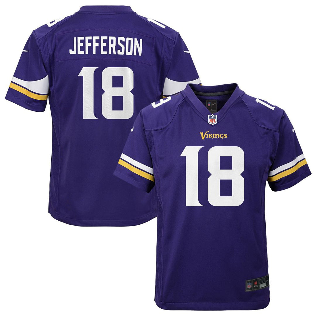 Justin Jefferson Minnesota Vikings Nike Youth Game Jersey - Purple Official NFL Team Apparel Football Fan Gear