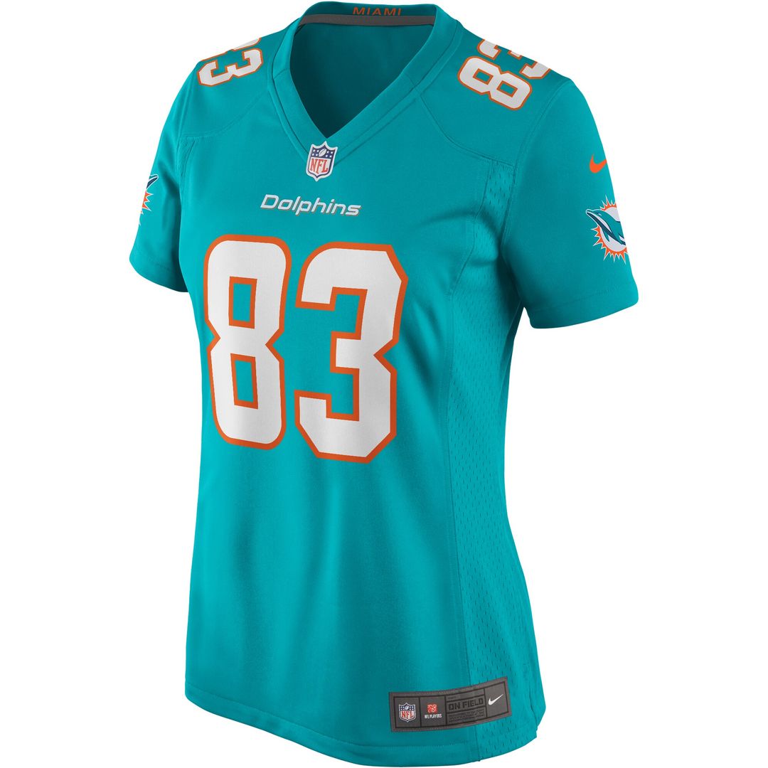 Mark Clayton Miami Dolphins Nike Women's Game Retired Player Jersey - Aqua Official NFL Team Apparel Football Fan Gear