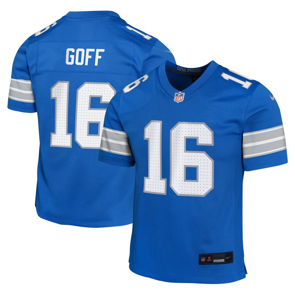Jared Goff Detroit Lions Nike Youth Game Jersey - Blue Official NFL Team Apparel Football Fan Gear