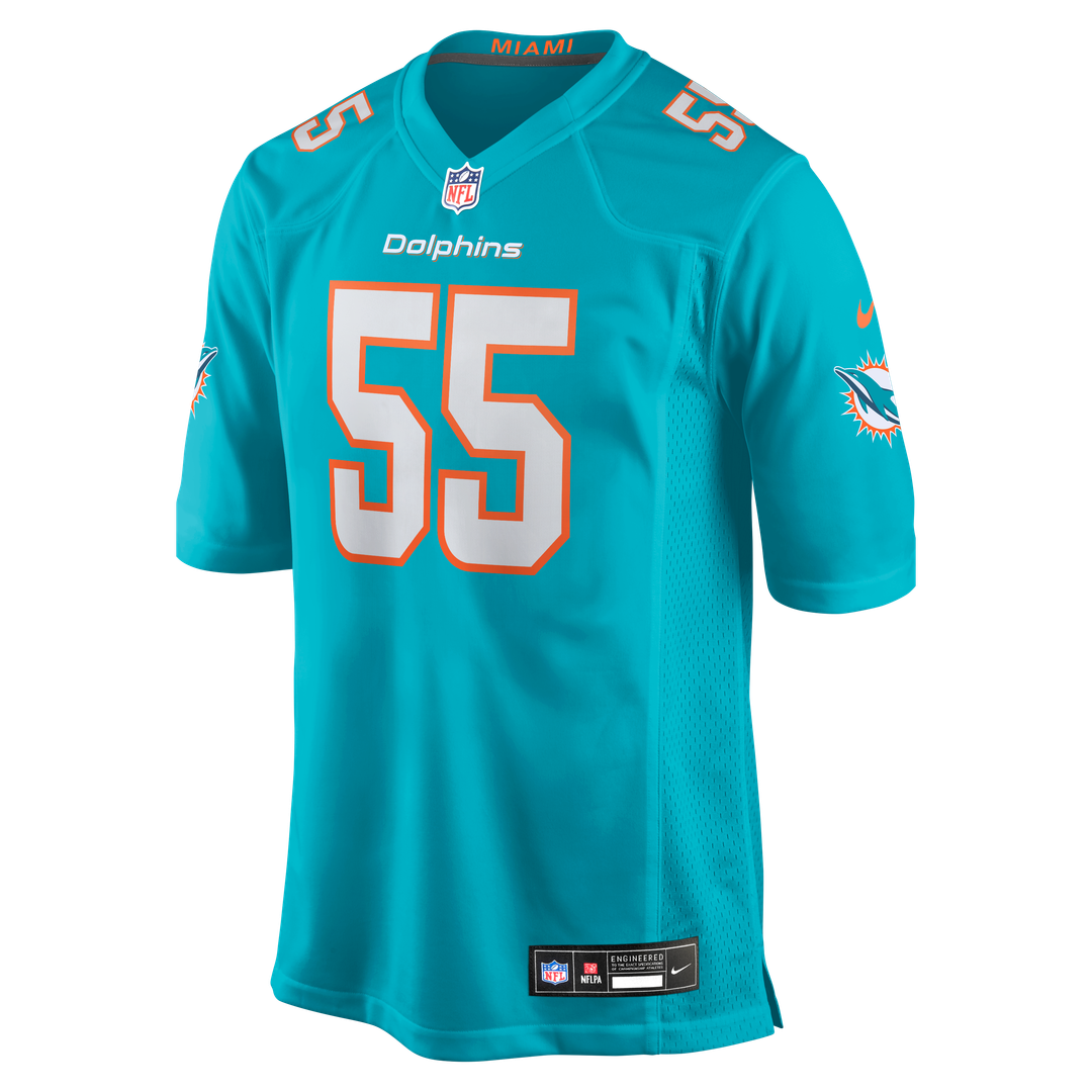 Aaron Brewer Miami Dolphins Nike Game Jersey - Aqua Official NFL Team Apparel Football Fan Gear