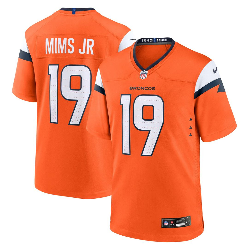 Marvin Mims Jr Denver Broncos Nike Team Game Jersey - Orange Official NFL Team Apparel Football Fan Gear