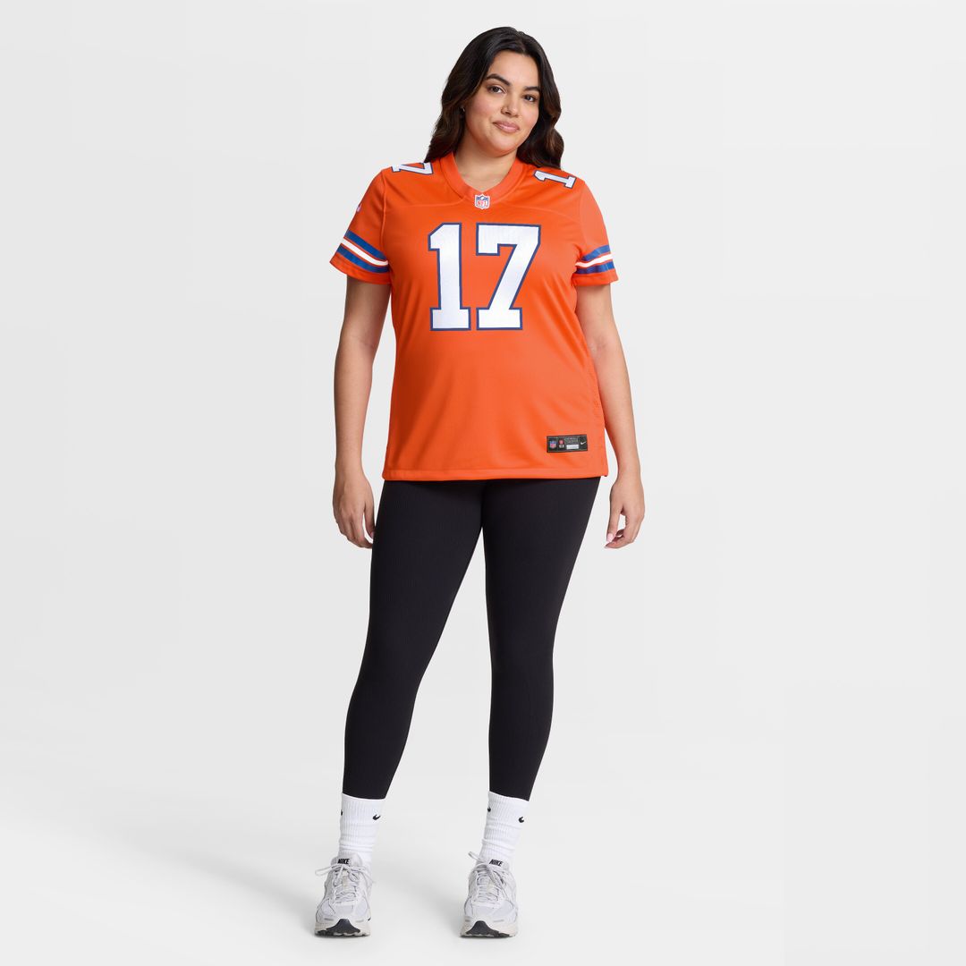 Jaylen Waddle Denver Broncos Nike Women's Mile High Collection 1977 Throwback Game Jersey - Orange Official NFL Team Apparel Football Fan Gear