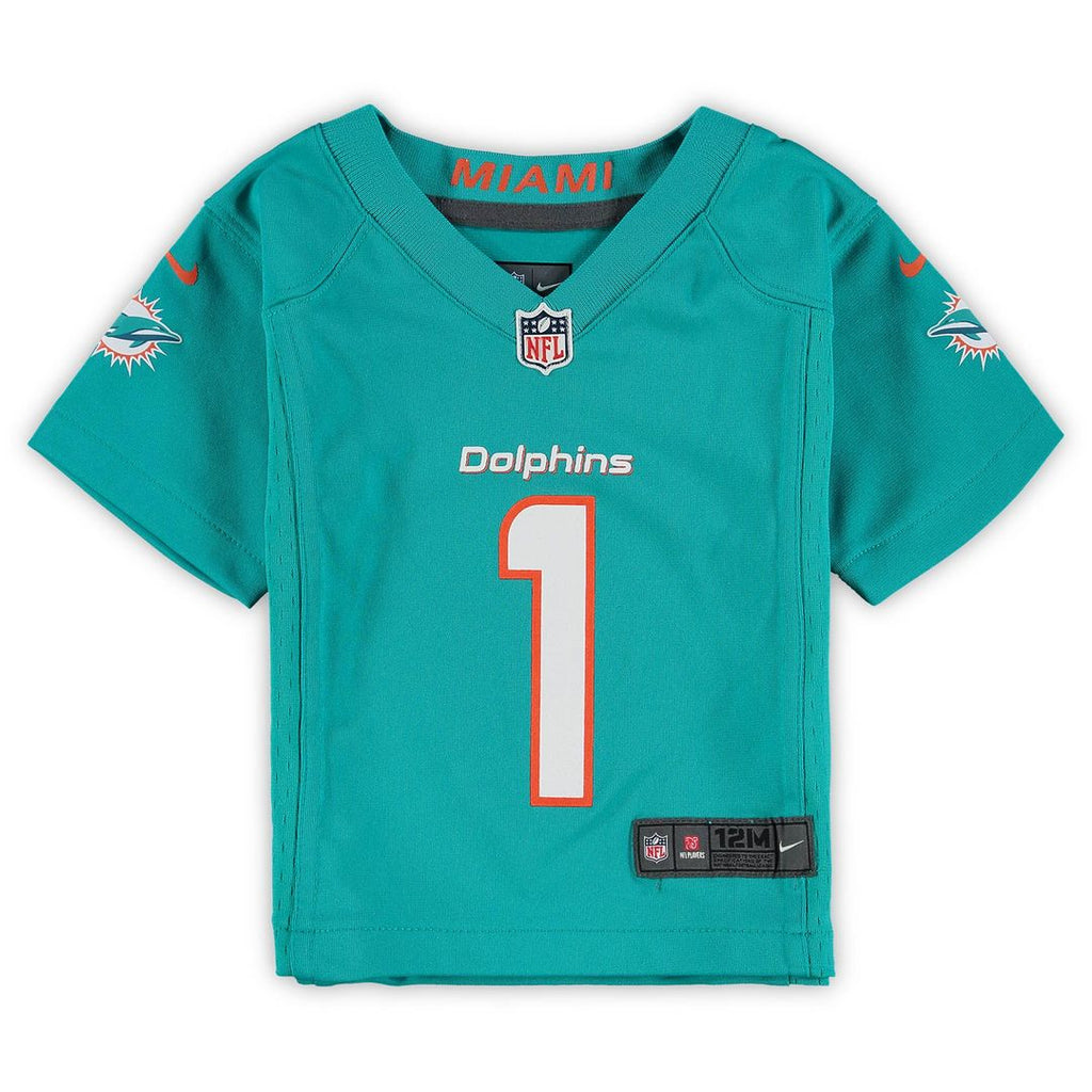 Tua Tagovailoa Miami Dolphins Nike Infant Team Player Game Jersey - Aqua Official NFL Team Apparel Football Fan Gear