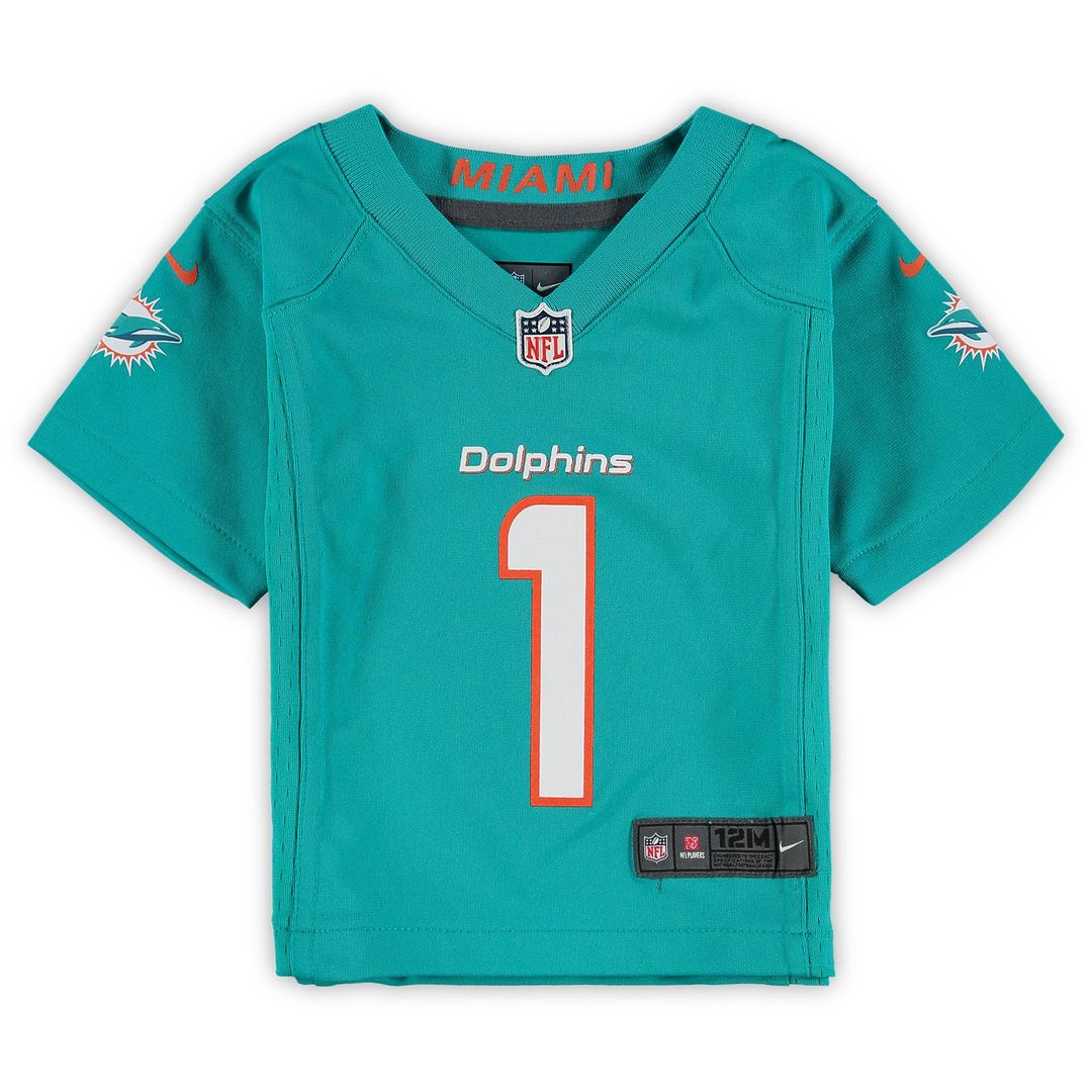 Tua Tagovailoa Miami Dolphins Nike Infant Team Player Game Jersey - Aqua Official NFL Team Apparel Football Fan Gear