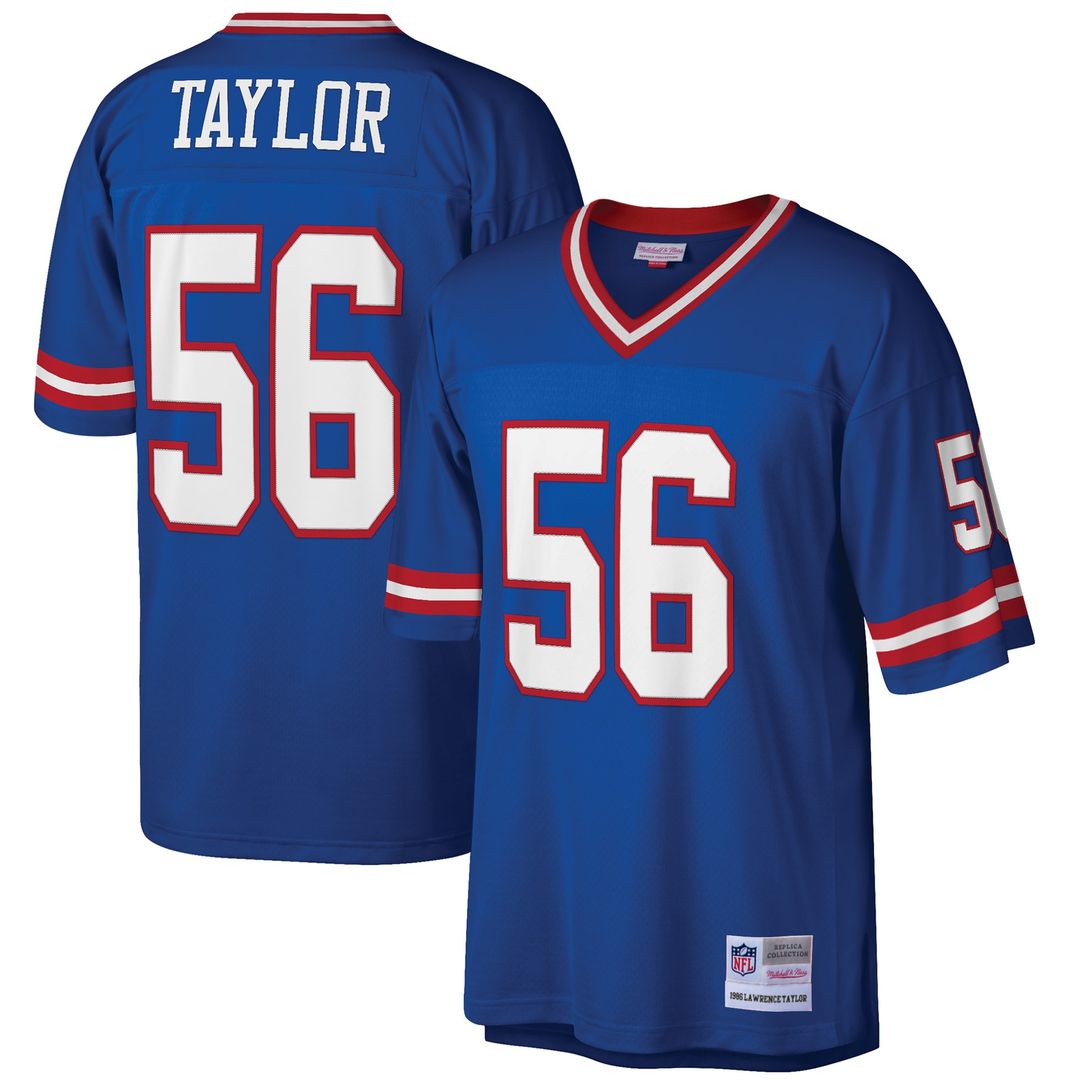 Lawrence Taylor New York Giants Mitchell & Ness Big & Tall 1986 Retired Player Replica Jersey - Royal Official NFL Team Apparel Football Fan Gear