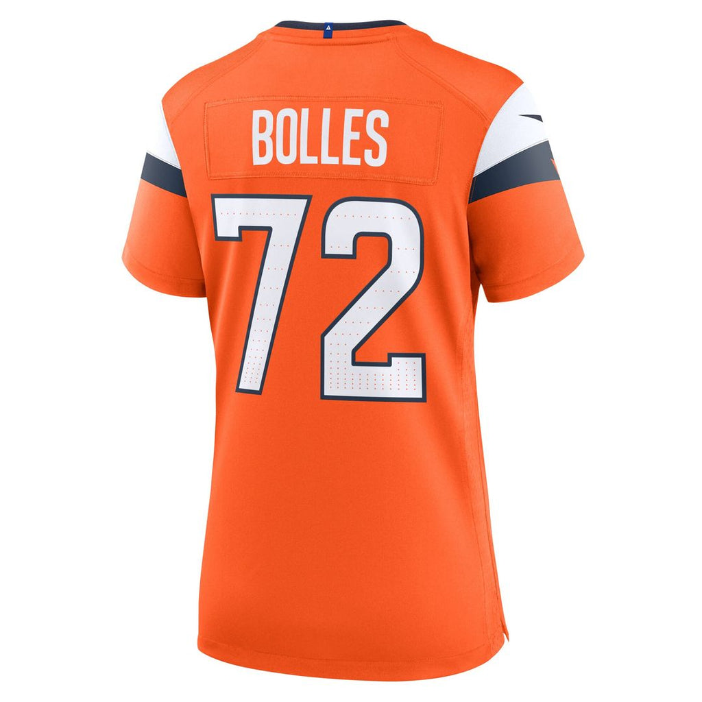 Garett Bolles Denver Broncos Nike Women's Team Game Jersey - Orange Official NFL Team Apparel Football Fan Gear