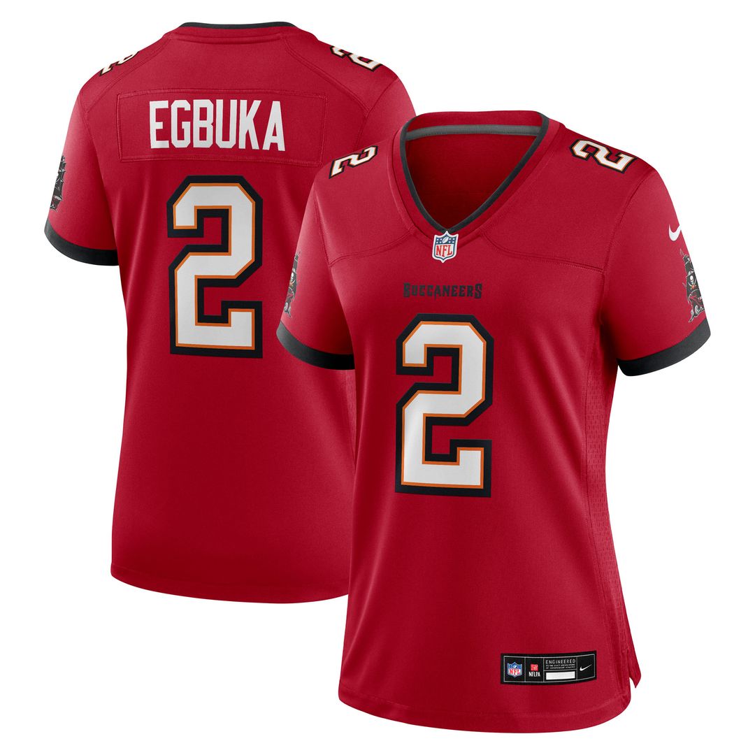 Emeka Egbuka Tampa Bay Buccaneers Nike Women's Team Game Jersey - Red Official NFL Team Apparel Football Fan Gear