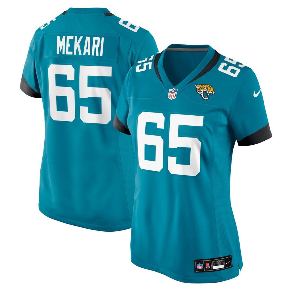 Patrick Mekari Jacksonville Jaguars Nike Women's Team Game Jersey - Teal Official NFL Team Apparel Football Fan Gear