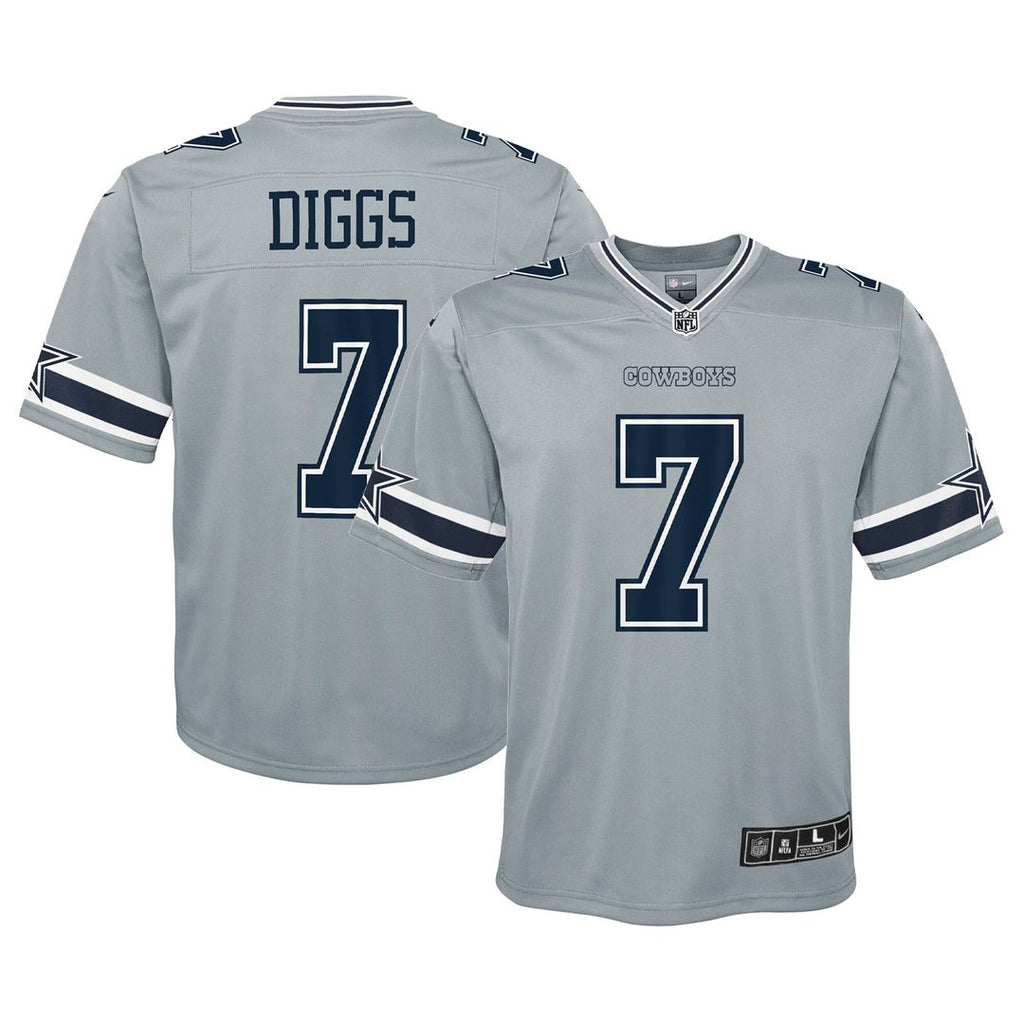 Trevon Diggs Dallas Cowboys Nike Youth Inverted Game Jersey - Silver Official NFL Team Apparel Football Fan Gear