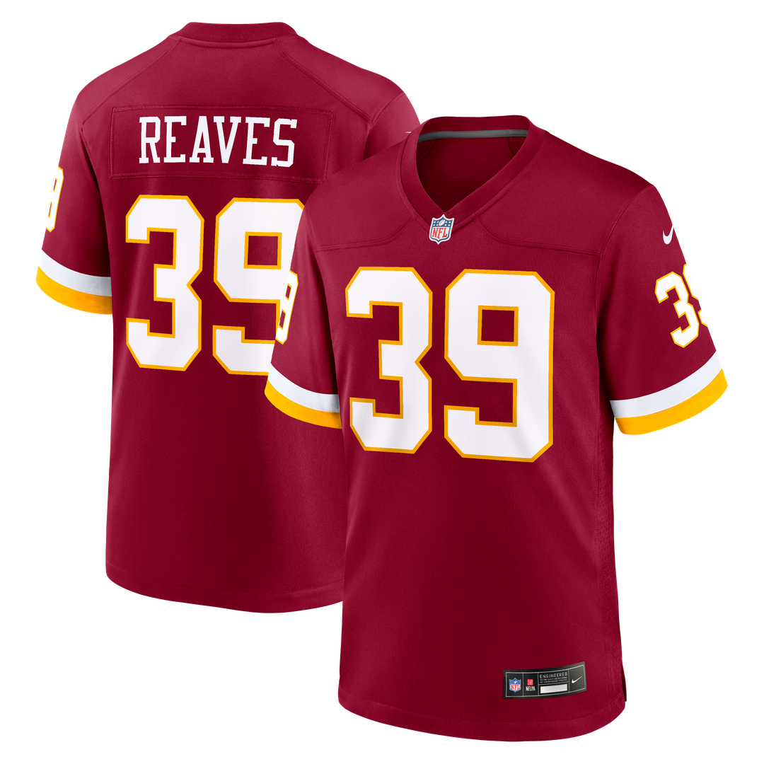 Jeremy Reaves Washington Commanders Nike Game Jersey - Burgundy Official NFL Team Apparel Football Fan Gear