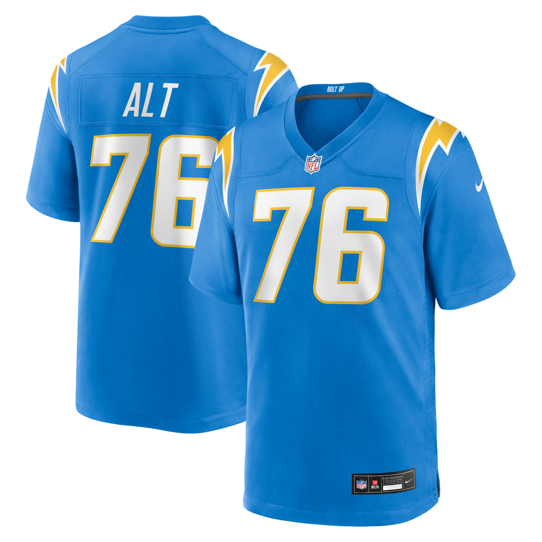 Joe Alt Los Angeles Chargers Nike Alternate Charger Power Game Player Jersey - Gold Official NFL Team Apparel Football Fan Gear