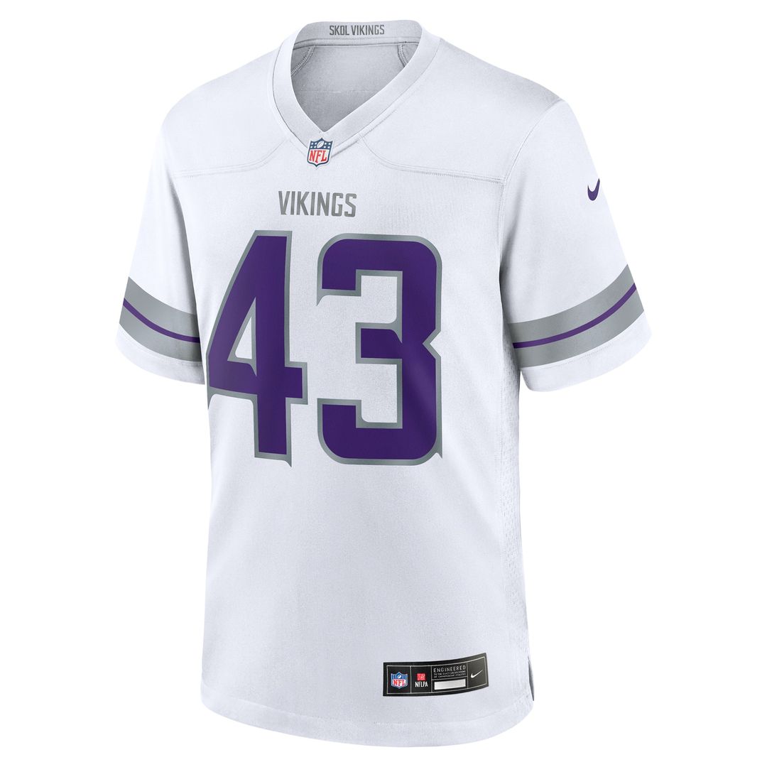 Andrew Van Ginkel Minnesota Vikings Nike Alternate Game Jersey - White Official NFL Team Apparel Football Fan Gear