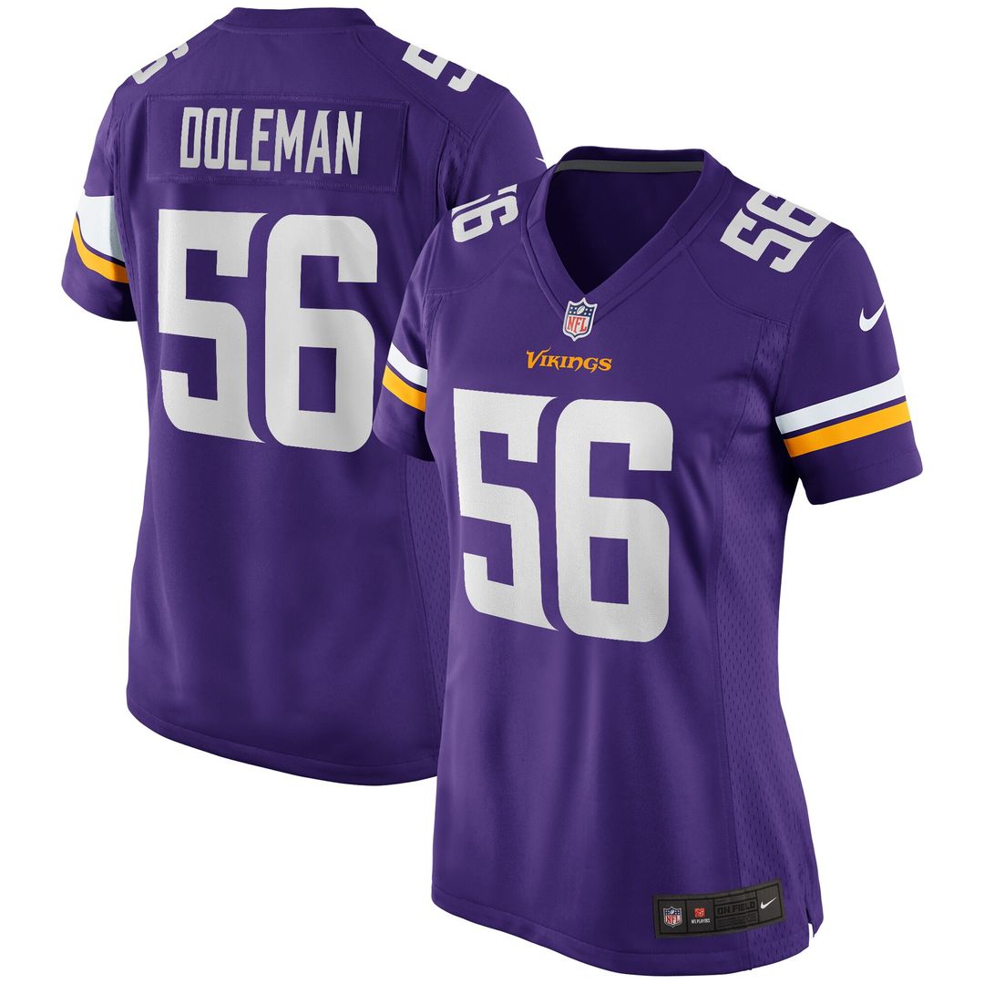 Chris Doleman Minnesota Vikings Nike Women's Game Retired Player Jersey - Purple Official NFL Team Apparel Football Fan Gear