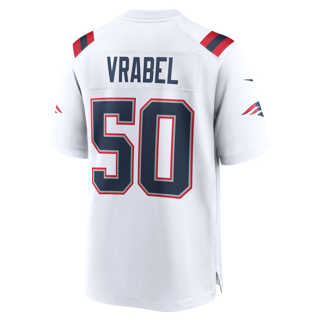 Mike Vrabel New England Patriots Nike Retired Player Game Jersey - White Official NFL Team Apparel Football Fan Gear