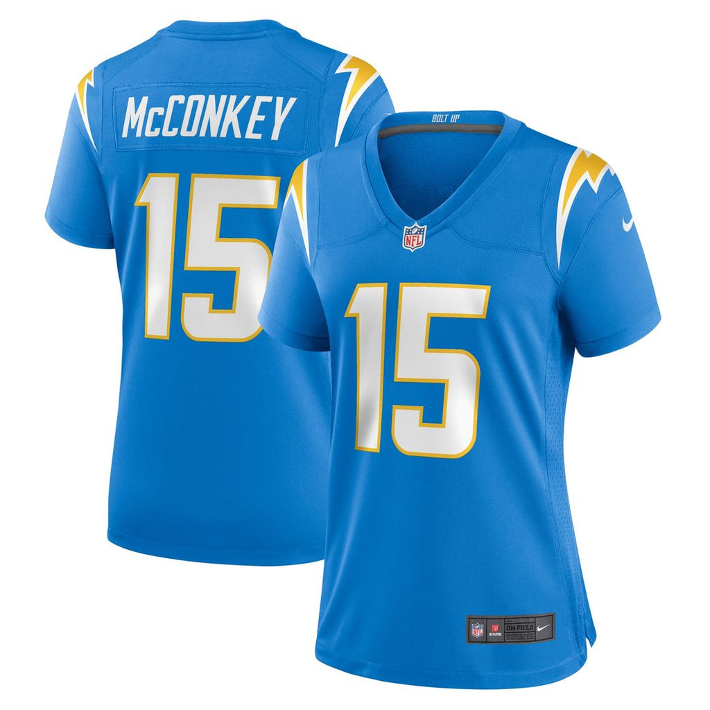 Ladd McConkey Los Angeles Chargers Nike Women's Game Jersey - Powder Blue Official NFL Team Apparel Football Fan Gear