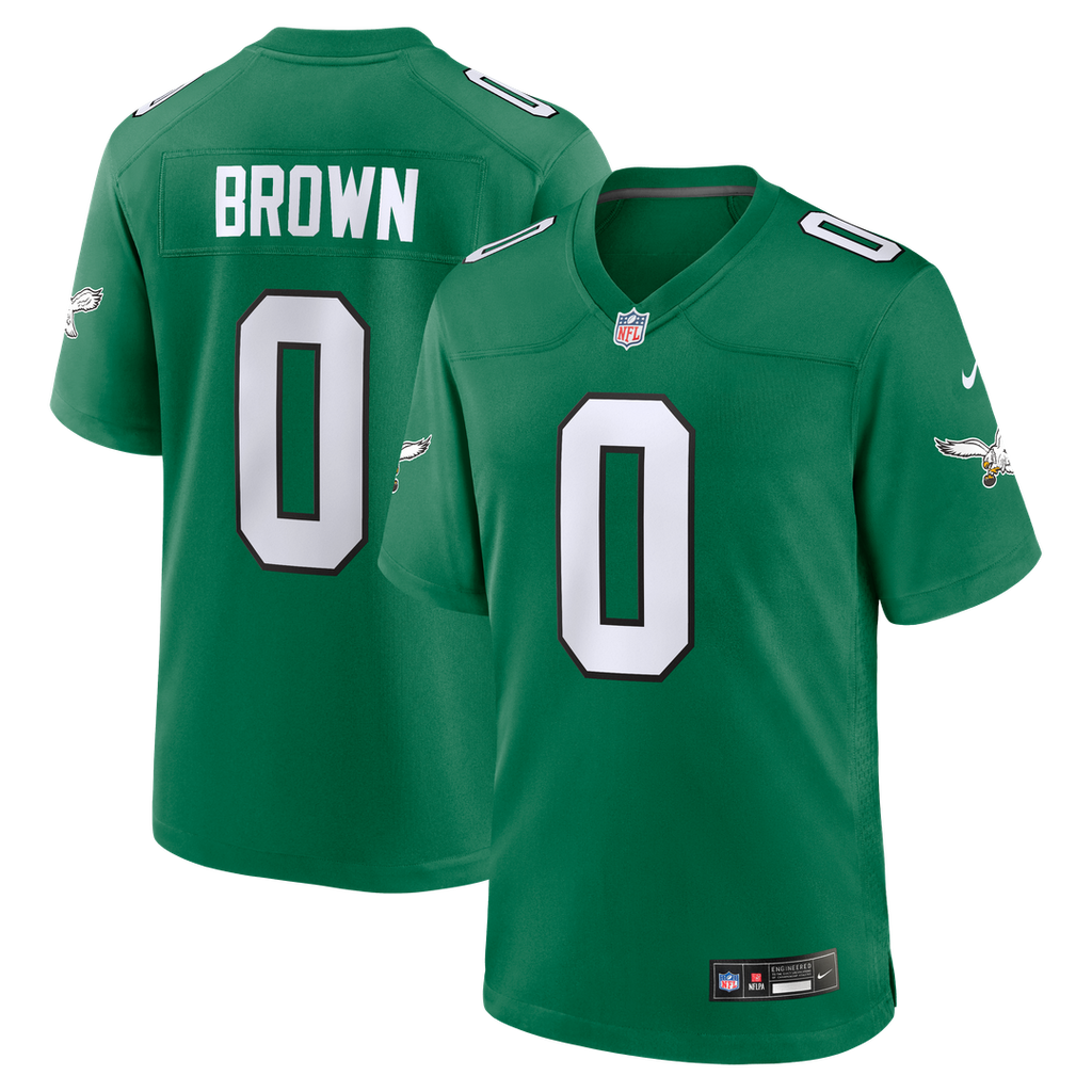 Marquise Brown Philadelphia Eagles Nike Alternate 2 Game Jersey - Kelly Green Official NFL Team Apparel Football Fan Gear