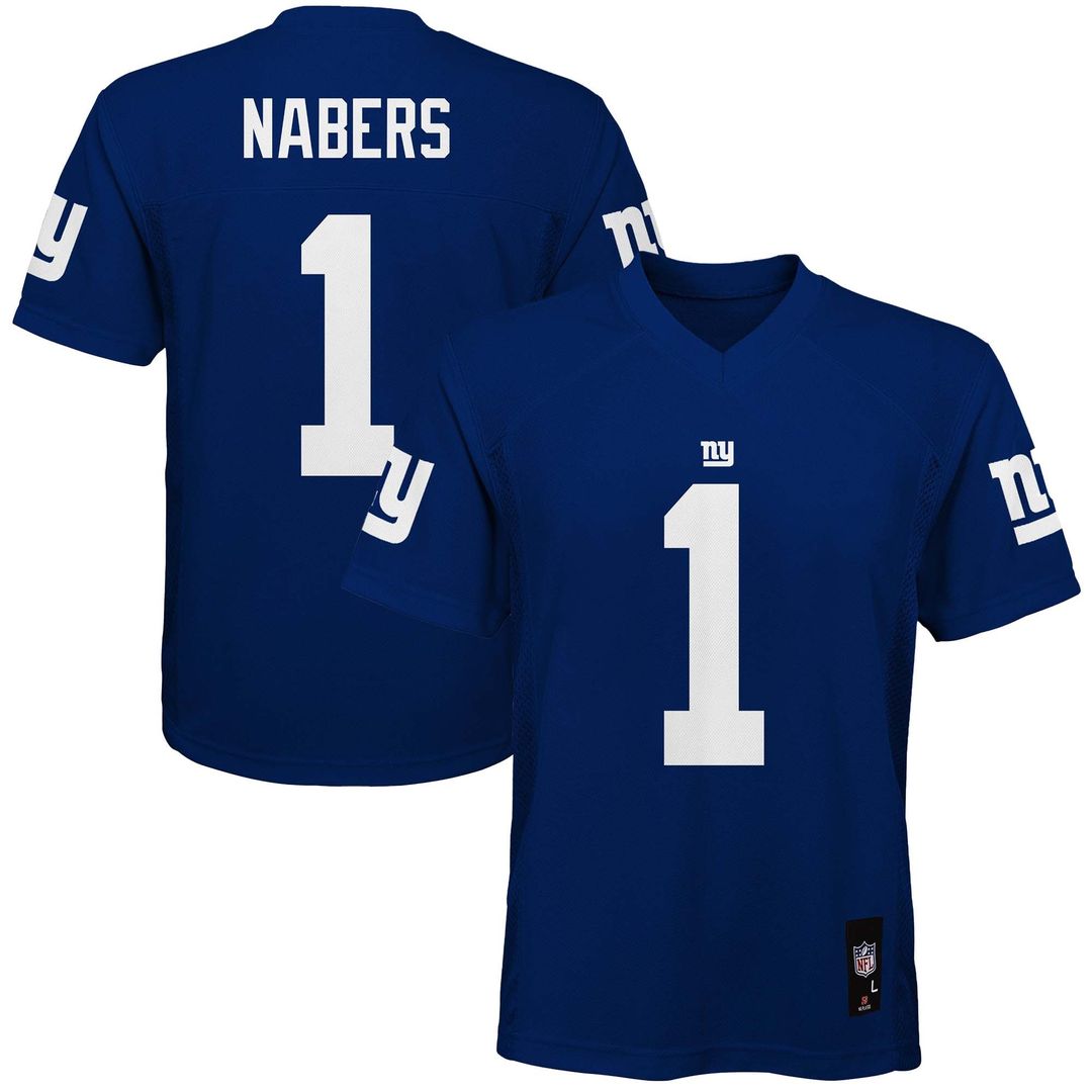 Malik Nabers New York Giants Youth Replica Player Jersey - Royal Official NFL Team Apparel Football Fan Gear