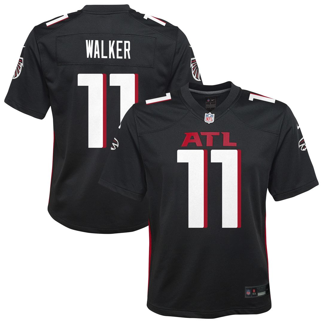 Jalon Walker Atlanta Falcons Nike Youth Team Game Jersey - Black Official NFL Team Apparel Football Fan Gear