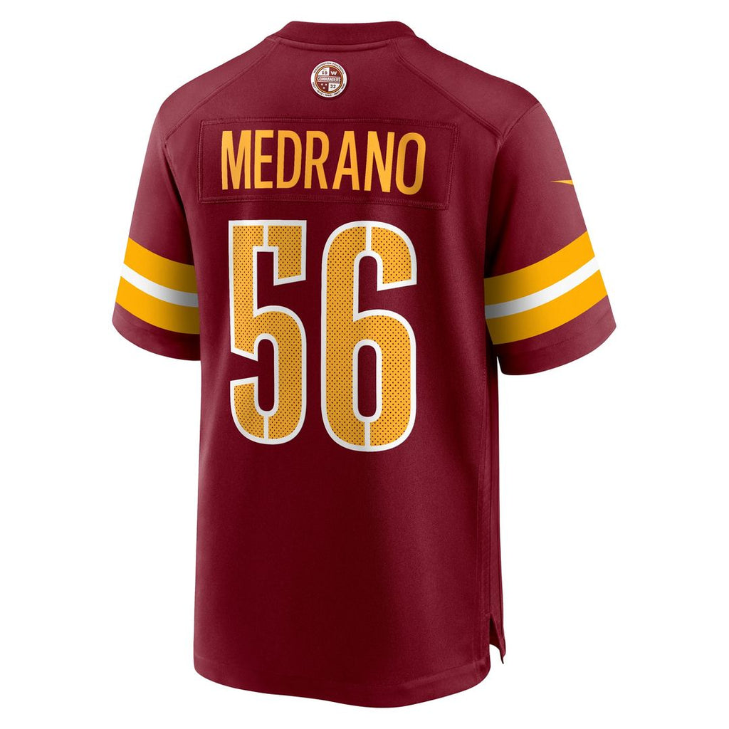 Kain Medrano Washington Commanders Nike Team Game Jersey - Burgundy Official NFL Team Apparel Football Fan Gear