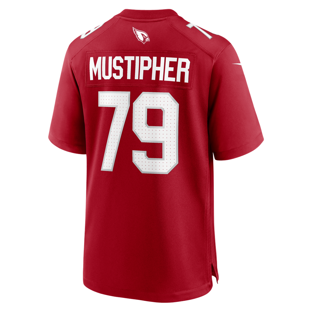 PJ Mustipher Arizona Cardinals Nike Team Game Jersey - Cardinal Official NFL Team Apparel Football Fan Gear