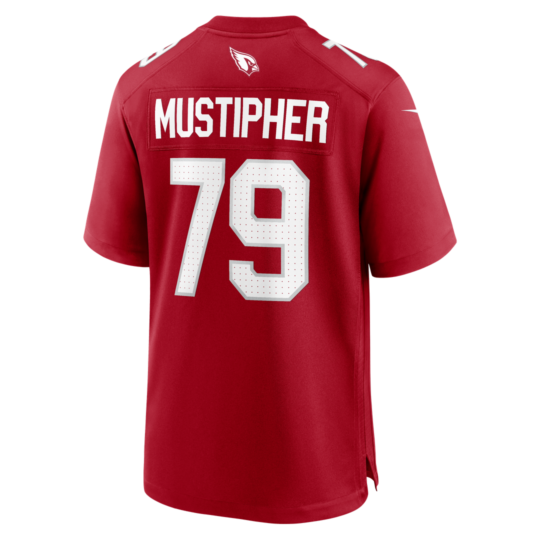 PJ Mustipher Arizona Cardinals Nike Team Game Jersey - Cardinal Official NFL Team Apparel Football Fan Gear