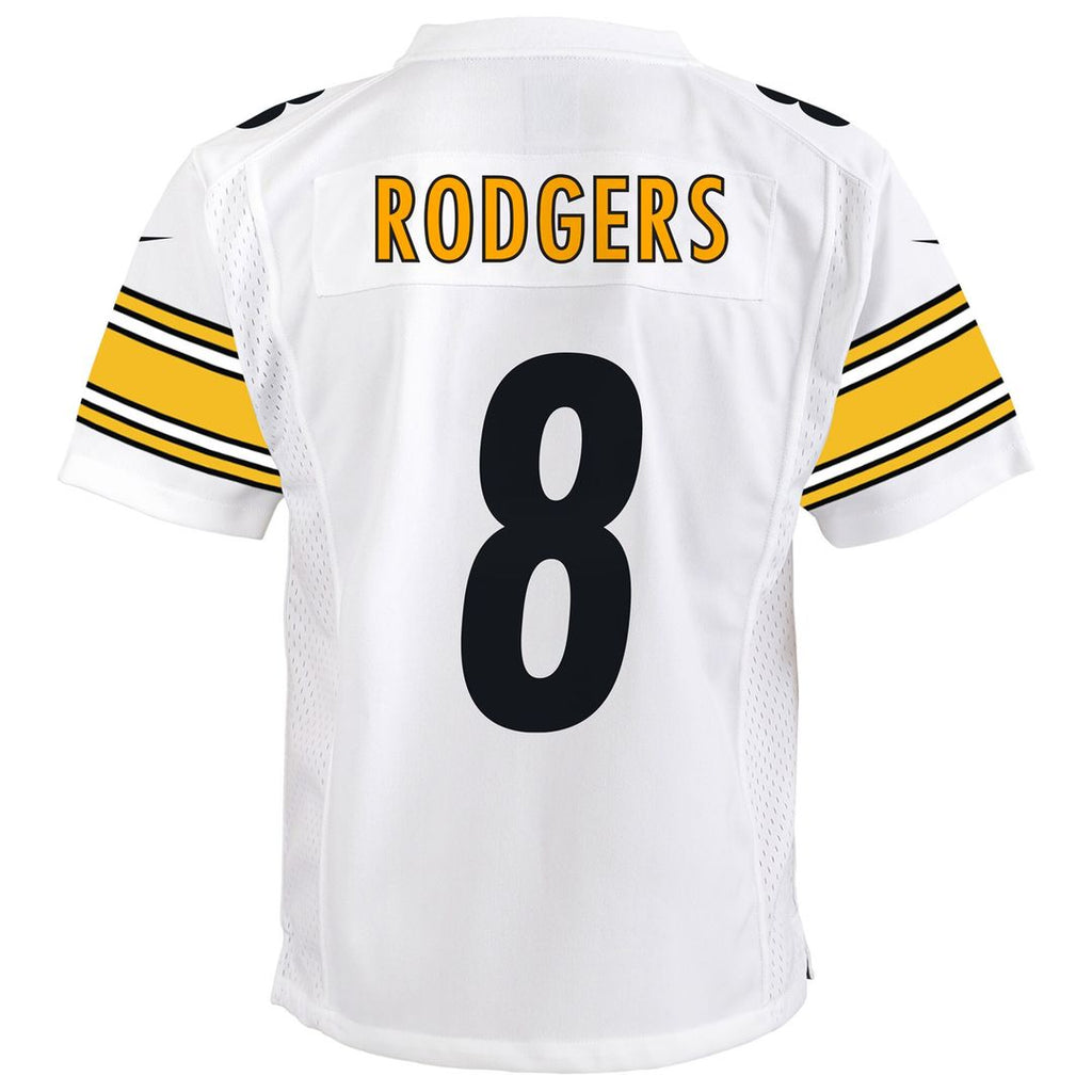 Aaron Rodgers Pittsburgh Steelers Nike Youth Game Jersey – White Official NFL Team Apparel Football Fan Gear