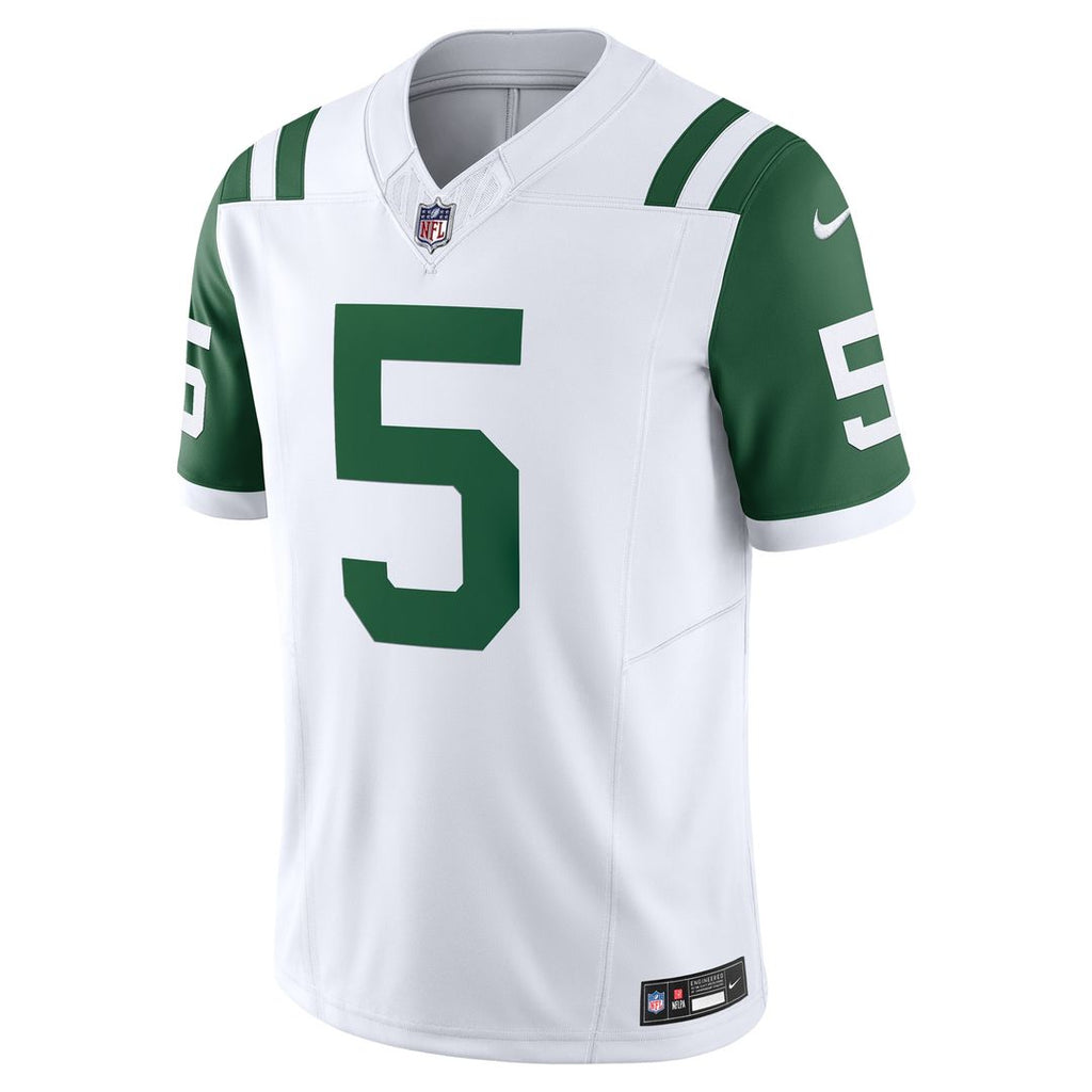 Garrett Wilson New York Jets Nike Classic Alternate Vapor F.U.S.E. Limited Jersey - White Official NFL Team Apparel Football Fan Gear