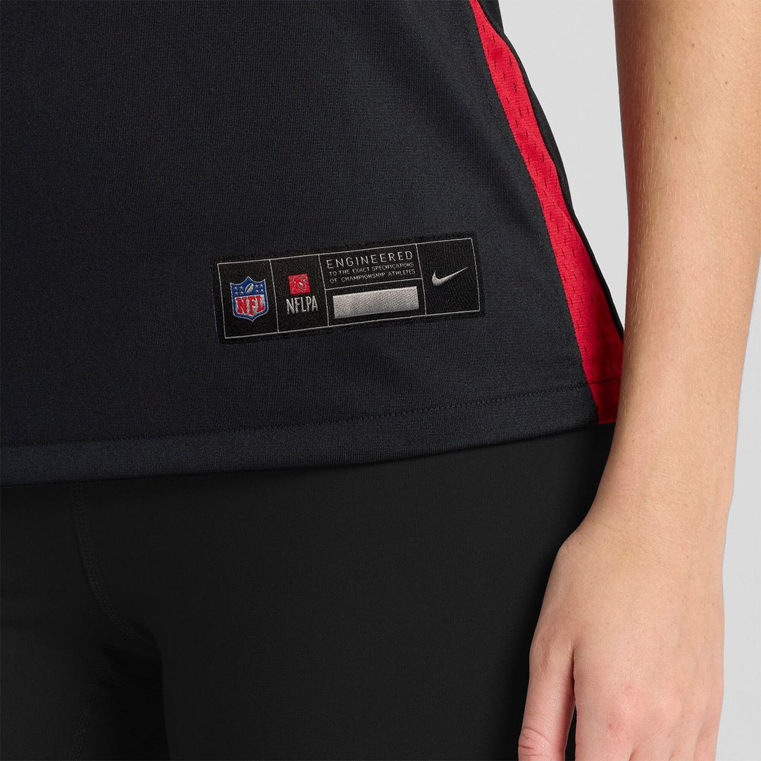 Jack Nelson Atlanta Falcons Nike Women's Team Game Jersey - Black Official NFL Team Apparel Football Fan Gear