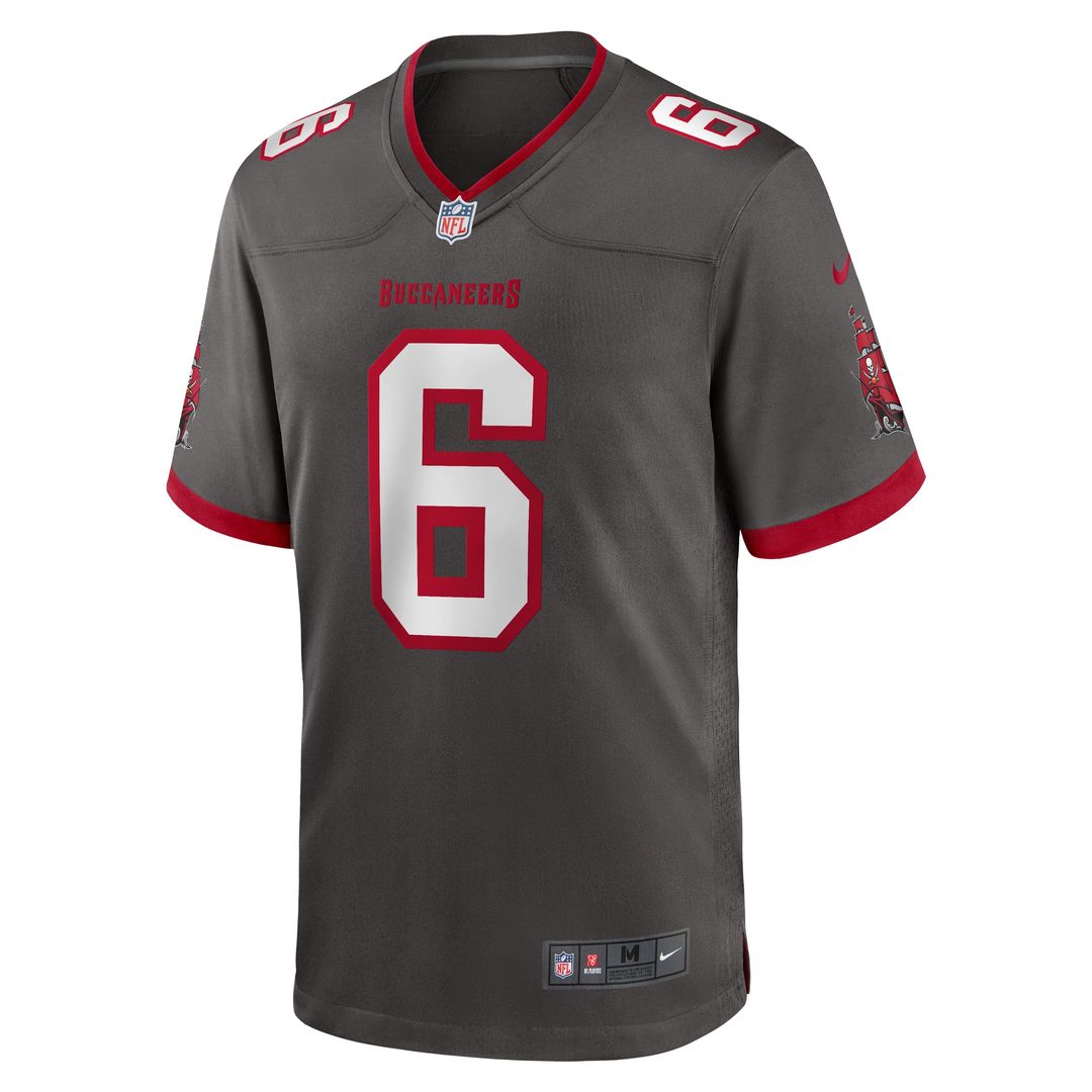 Baker Mayfield Tampa Bay Buccaneers Nike Alternate Game Player Jersey - Pewter Official NFL Team Apparel Football Fan Gear