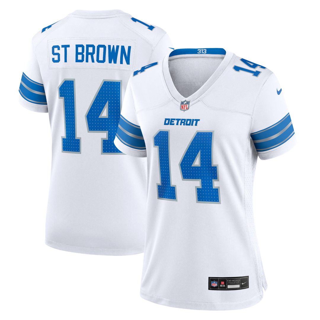 Amon-Ra St. Brown Detroit Lions Nike Women's 2nd Alternate Game Jersey - Black Official NFL Team Apparel Football Fan Gear