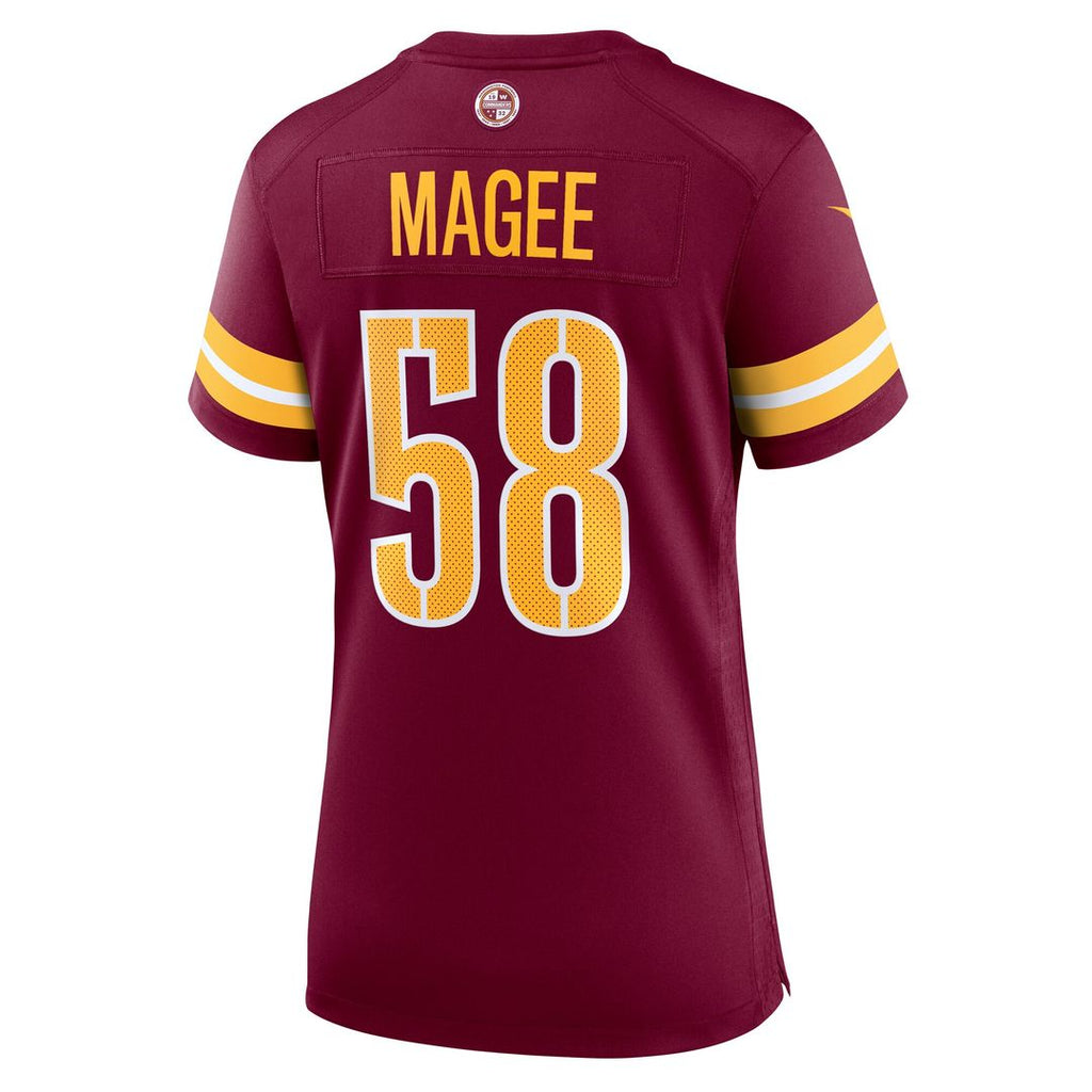 Jordan Magee Washington Commanders Nike Women's Team Game Jersey - Burgundy Official NFL Team Apparel Football Fan Gear