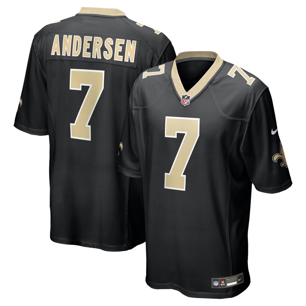 Morten Andersen New Orleans Saints Nike Game Retired Player Jersey - Black Official NFL Team Apparel Football Fan Gear