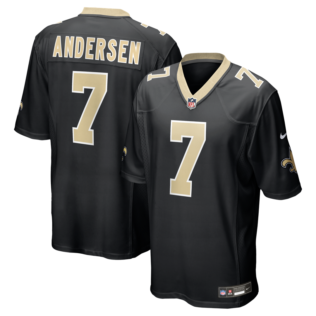 Morten Andersen New Orleans Saints Nike Game Retired Player Jersey - Black Official NFL Team Apparel Football Fan Gear