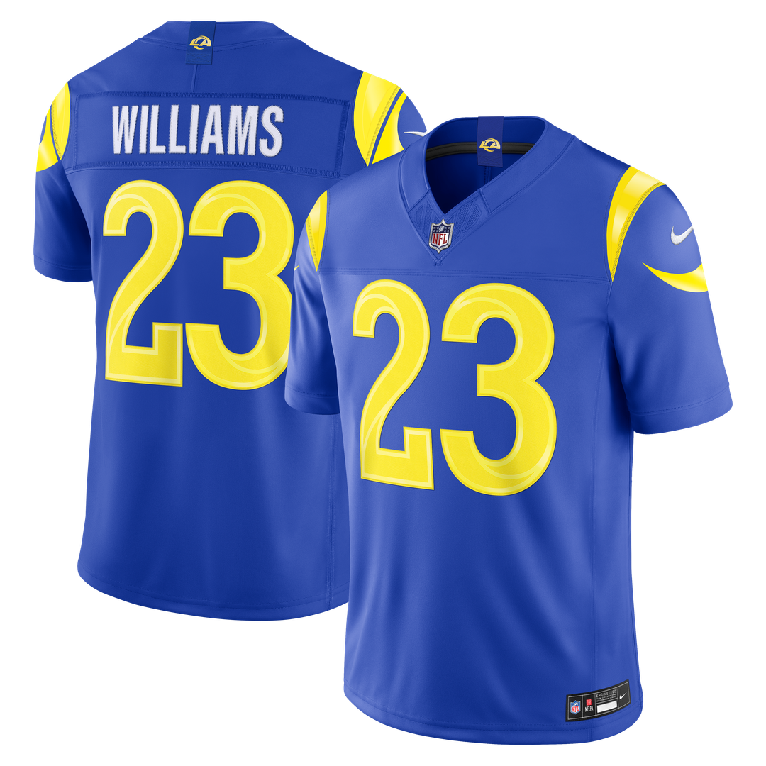 Kyren Williams Los Angeles Rams Nike Vapor F.U.S.E. Stitched Limited Jersey - Royal Official NFL Team Apparel Football Fan Gear