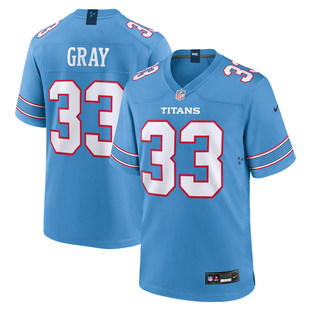 Cedric Gray Tennessee Titans Nike Game Jersey - Light Blue Official NFL Team Apparel Football Fan Gear