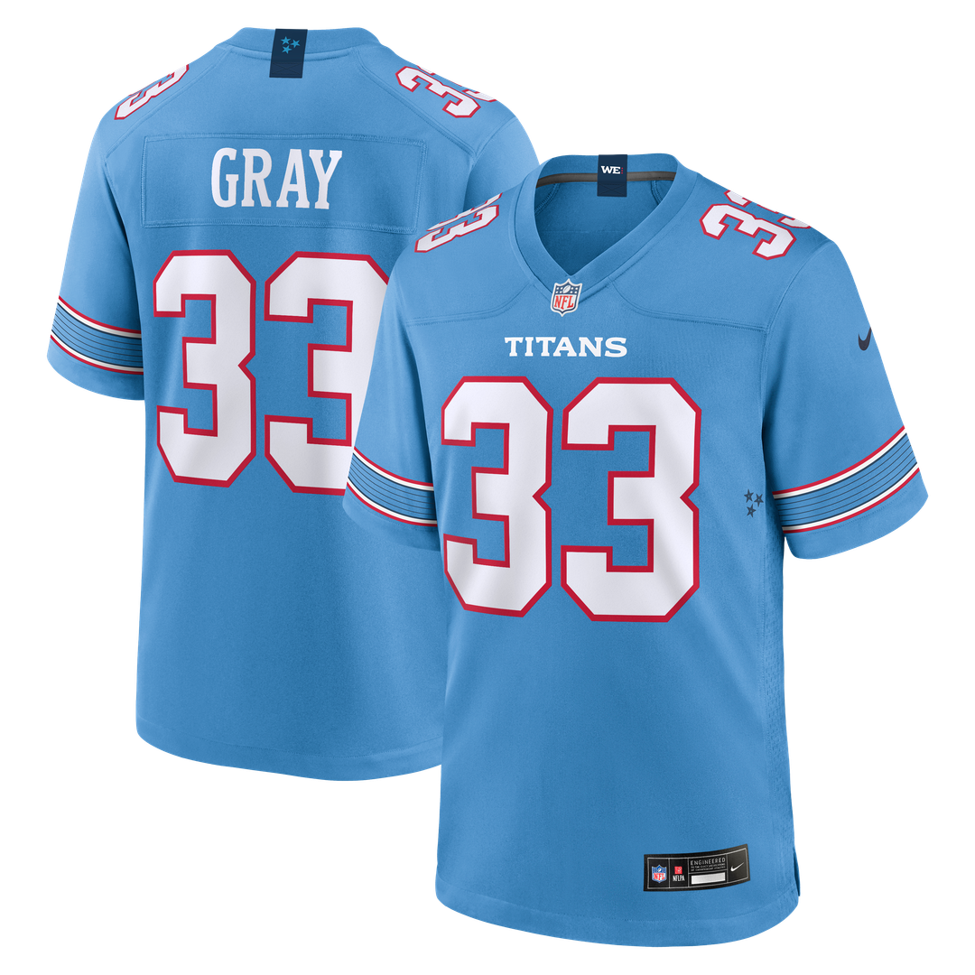 Cedric Gray Tennessee Titans Nike Game Jersey - Light Blue Official NFL Team Apparel Football Fan Gear