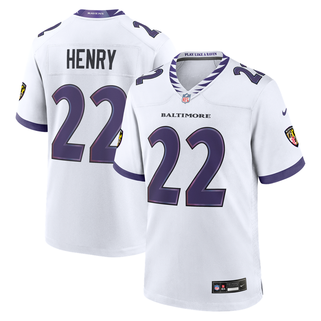 Derrick Henry Baltimore Ravens Nike Game Jersey - White Official NFL Team Apparel Football Fan Gear