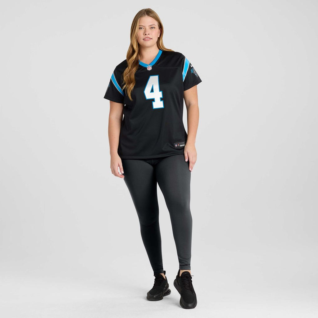 Tetairoa McMillan Carolina Panthers Nike Women's Team Game Jersey - Black Official NFL Team Apparel Football Fan Gear
