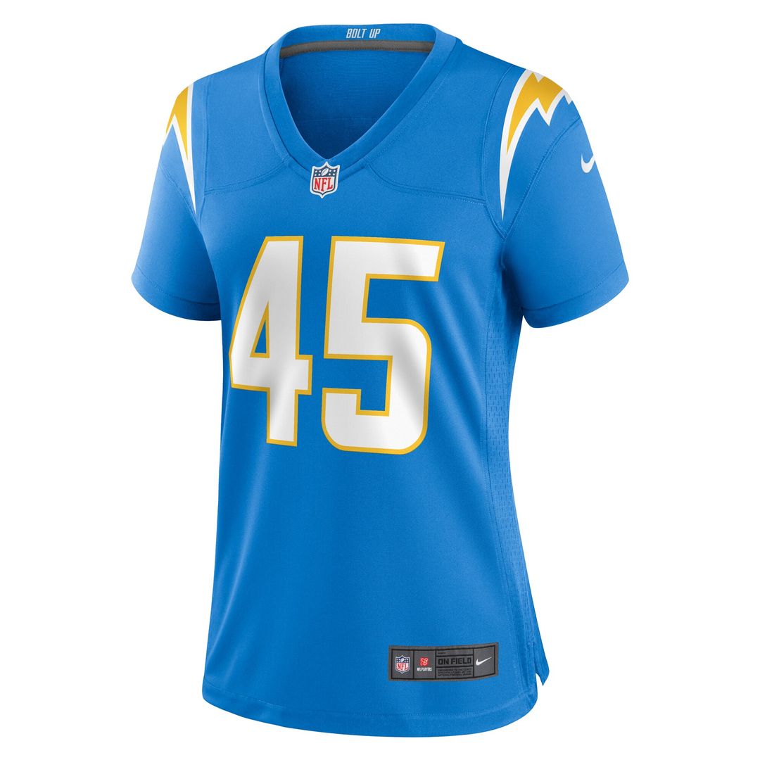 Tuli Tuipulotu Los Angeles Chargers Nike Women's Team Game Jersey - Powder Blue Official NFL Team Apparel Football Fan Gear