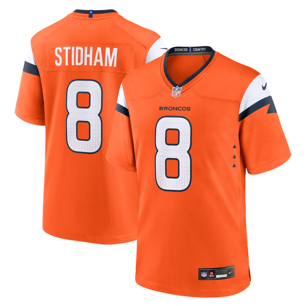 Jarrett Stidham Denver Broncos Nike Team Game Jersey - Orange Official NFL Team Apparel Football Fan Gear