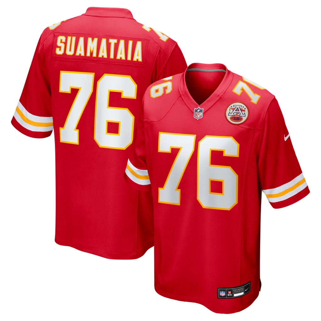 Kingsley Suamataia Kansas City Chiefs Nike Game Jersey - Red Official NFL Team Apparel Football Fan Gear