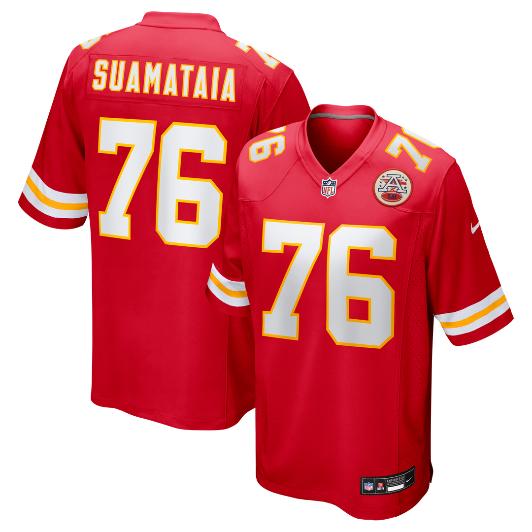 Kingsley Suamataia Kansas City Chiefs Nike Game Jersey - Red Official NFL Team Apparel Football Fan Gear