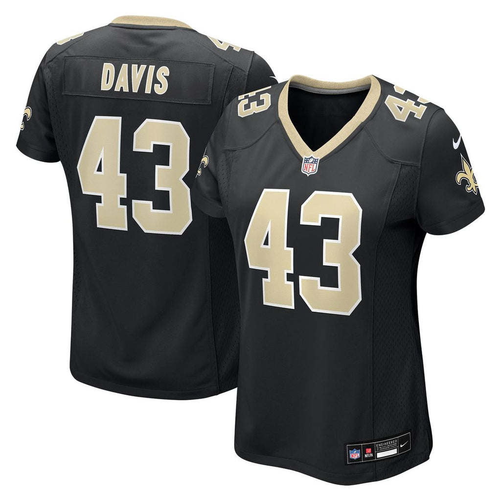 Michael Davis New Orleans Saints Nike Women's Team Game Jersey - Black Official NFL Team Apparel Football Fan Gear